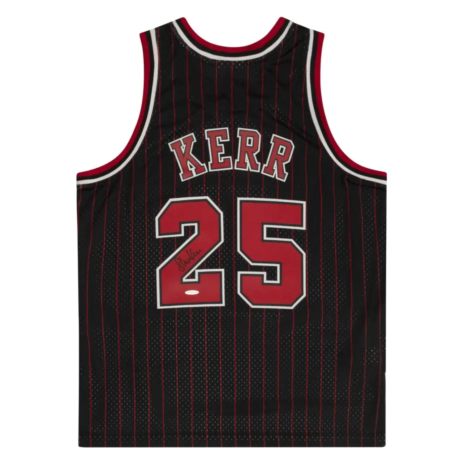 Steve Kerr Autographed Chicago Bulls M&N Pinstripe Swingman Jersey UDA