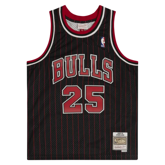 Steve Kerr Autographed Chicago Bulls M&N Pinstripe Swingman Jersey UDA