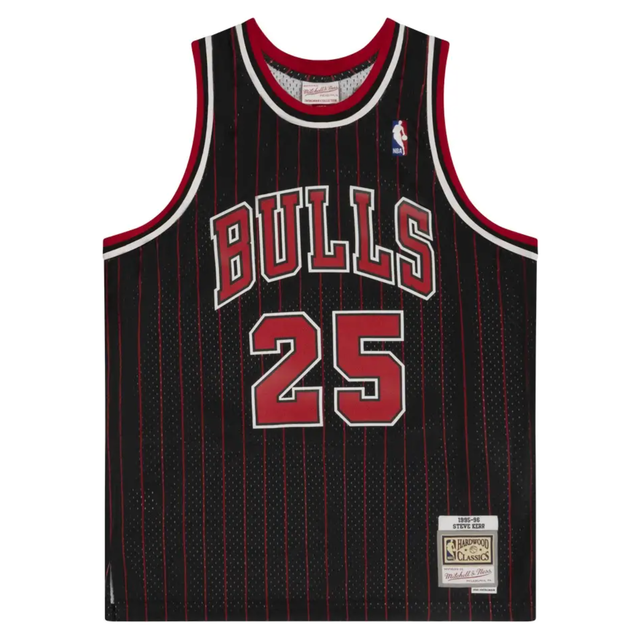 Steve Kerr Autographed Chicago Bulls "Three Peat 96, 97, 98" Pinstripe Jersey UDA LE 25