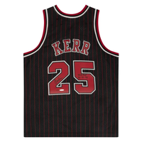 Steve Kerr Autographed Chicago Bulls "Three Peat 96, 97, 98" Pinstripe Jersey UDA LE 25
