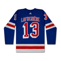 Alexis Lafrenière Autographed New York Rangers Authentic Blue Jersey UDA