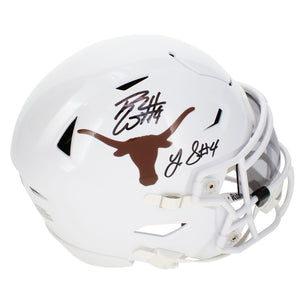 Roy Williams/Limas Sweed Autographed Texas Longhorns Speedflex Midi Helmet GTSM Witnessed