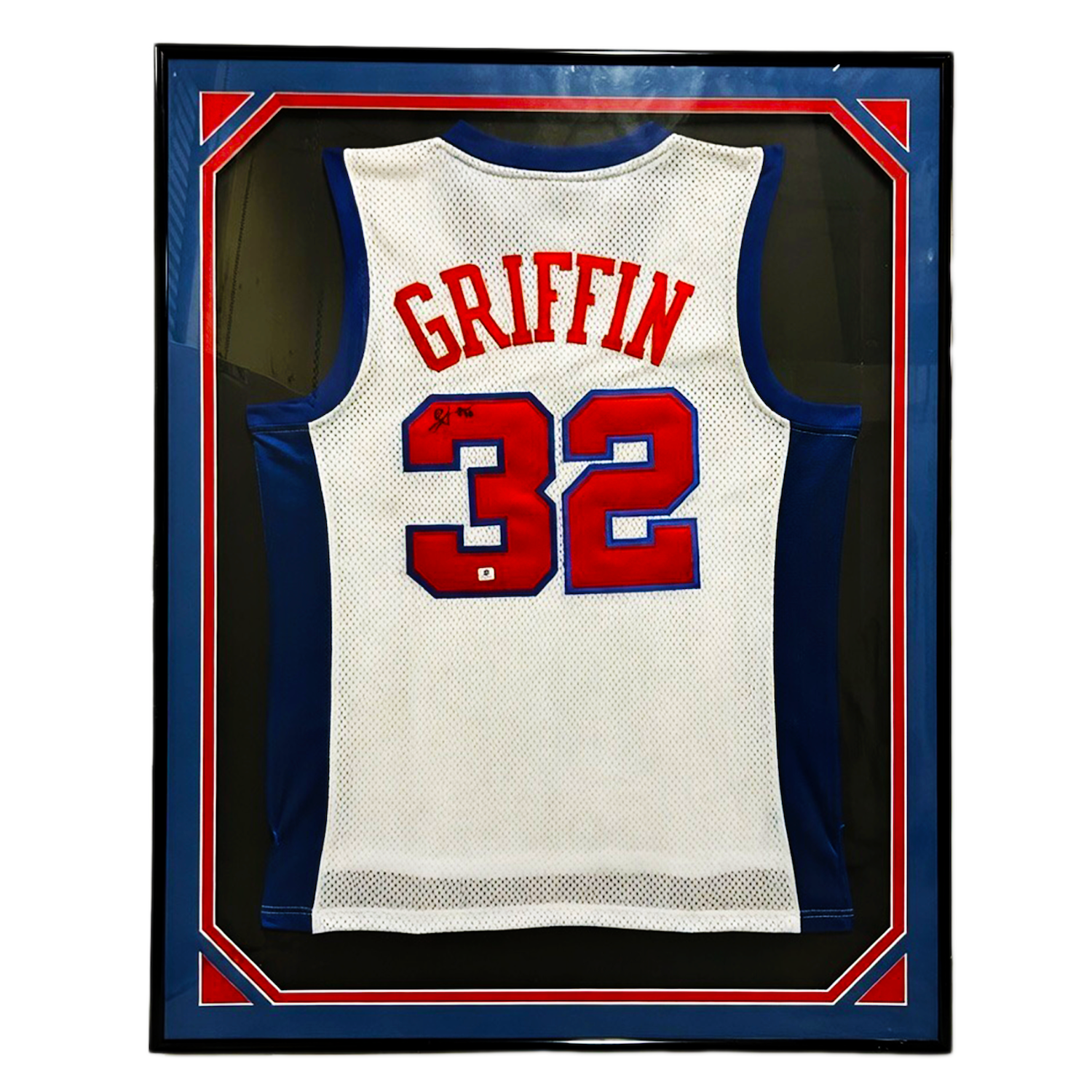 Blake Griffin of The Clippers Autographed Custom 42" x 34" Framed Jersey Global Authentics