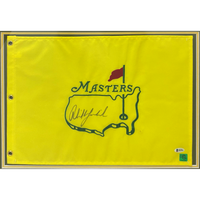 Phil Mickelson Autographed Masters Flag Custom 37" x 28" Framed Display w/ Photos Beckett