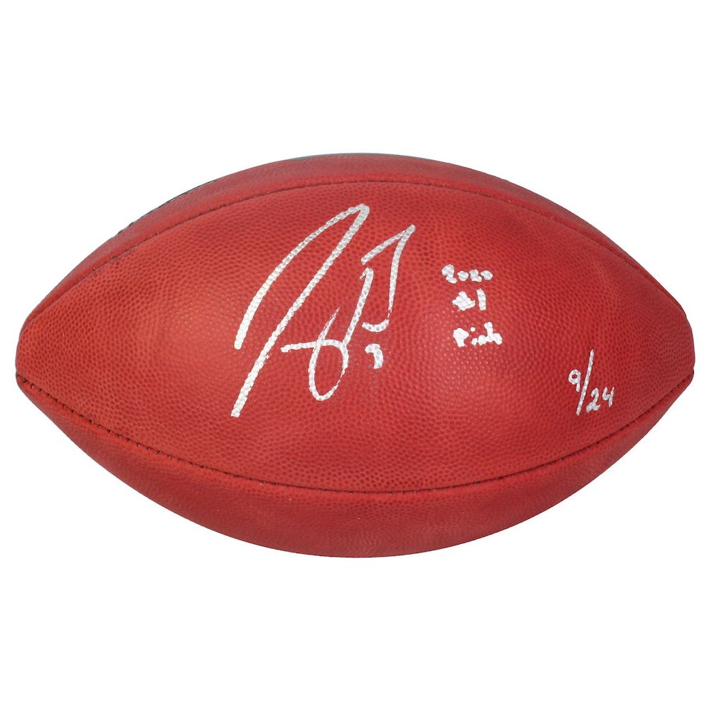 Joe Burrow Autographed Cincinnati Bengals "2020 #1 Pick" Metallic Logo Football Fanatics LE 9/24