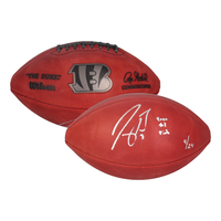 Joe Burrow Autographed Cincinnati Bengals "2020 #1 Pick" Metallic Logo Football Fanatics LE 9/24
