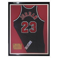 Michael Jordan Autographed Chicago Bulls "72-10" Authentic Pinstripe Jersey UDA LE 42/72