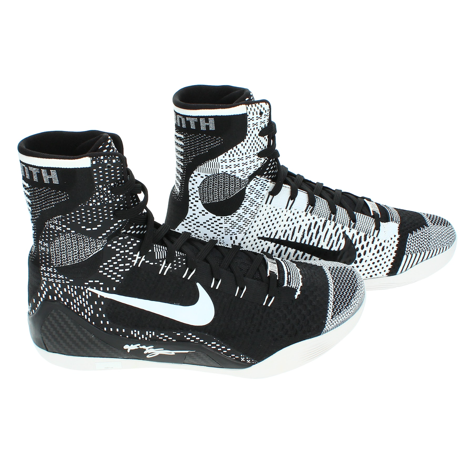 Kobe Bryant Autographed Los Angeles Lakers Nike Elite IX BHM Shoes Panini