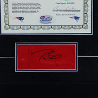 Tom Brady Autographed Framed Practice Used Jersey Piece Patriots Cert LE 6/11