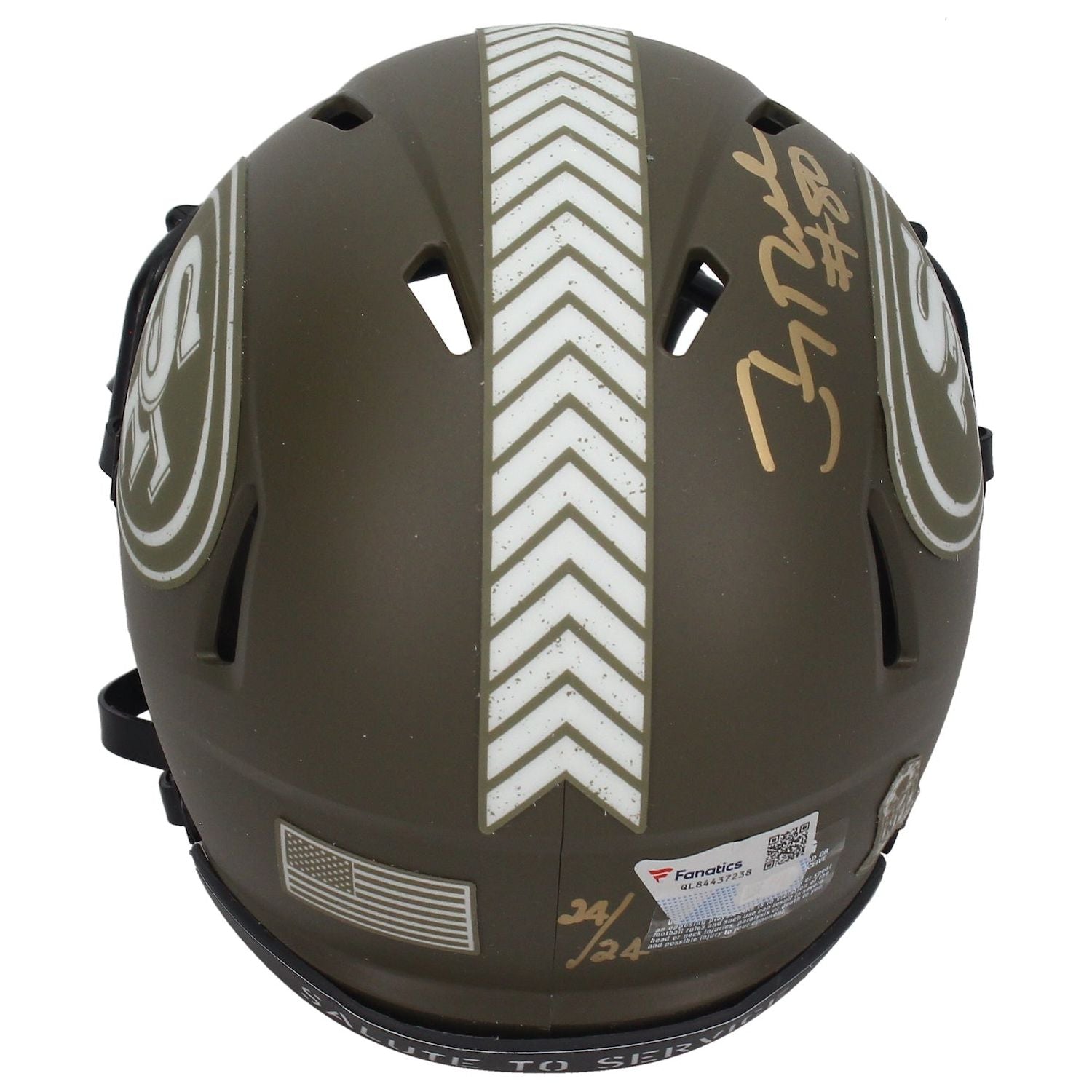 Joe Montana / Jerry Rice Autographed 49ers STS Mini Helmet Fanatics LE 24/24