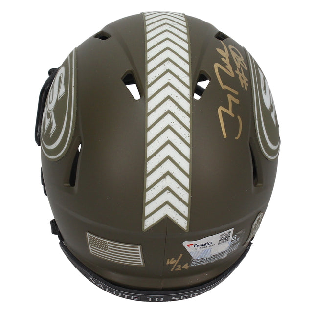 Joe Montana / Jerry Rice Autographed 49ers STS Mini Helmet Fanatics LE 16/24