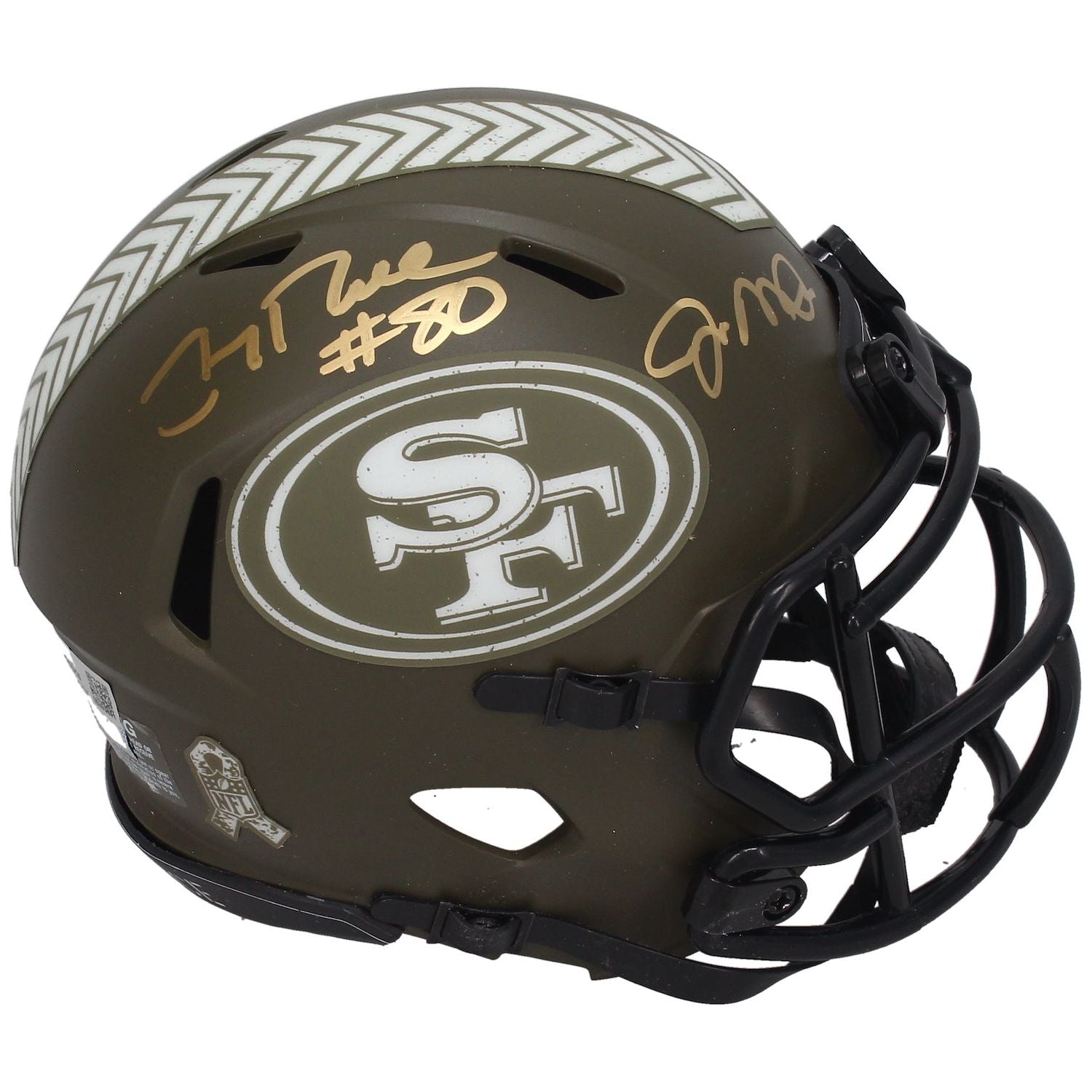 Joe Montana / Jerry Rice Autographed 49ers STS Mini Helmet Fanatics LE 16/24