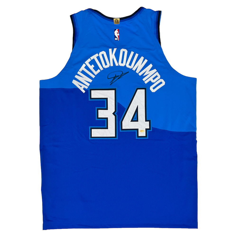 GIANNIS ANTETOKOUNMPO Milwaukee Bucks Autographed City Edition Authentic Jersey BECKETT