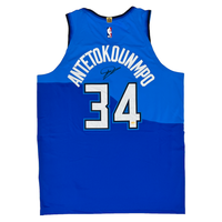 GIANNIS ANTETOKOUNMPO Milwaukee Bucks Autographed City Edition Authentic Jersey BECKETT