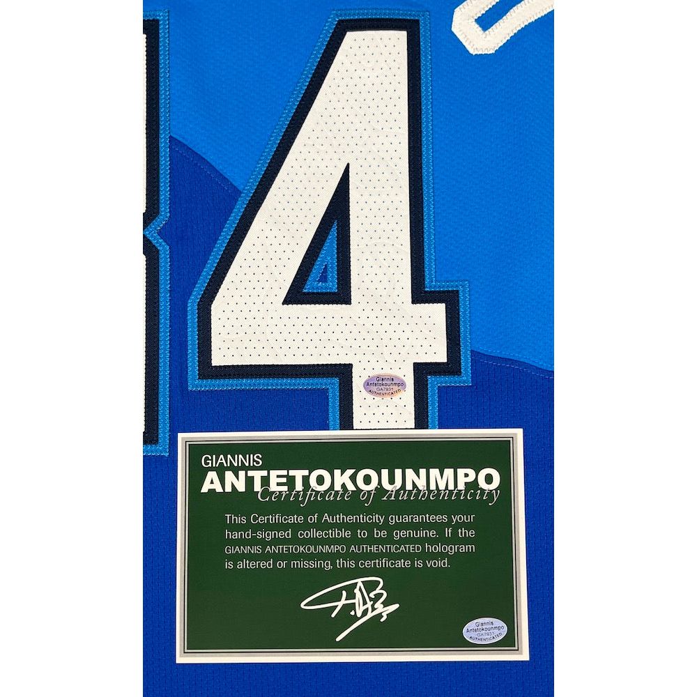 GIANNIS ANTETOKOUNMPO Milwaukee Bucks Autographed City Edition Authentic Jersey BECKETT