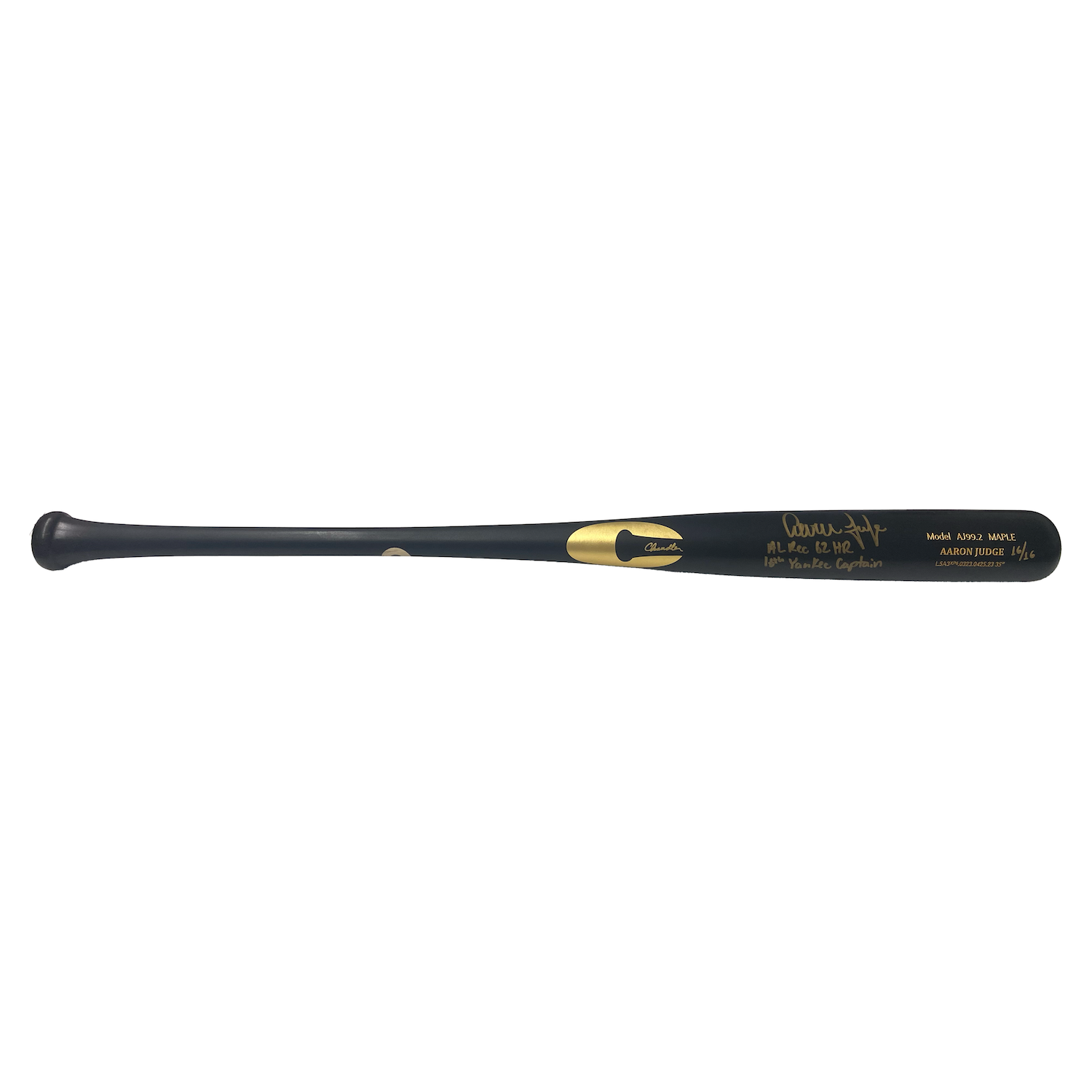 Aaron Judge Autographed "16th Yankee Captain" Game Model Bat Fanatics LE 16/16