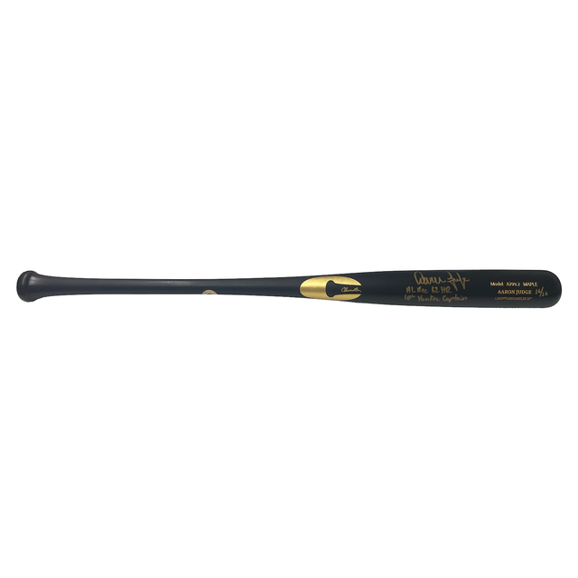 Aaron Judge Autographed "16th Yankee Captain" Game Model Bat Fanatics LE 16/16