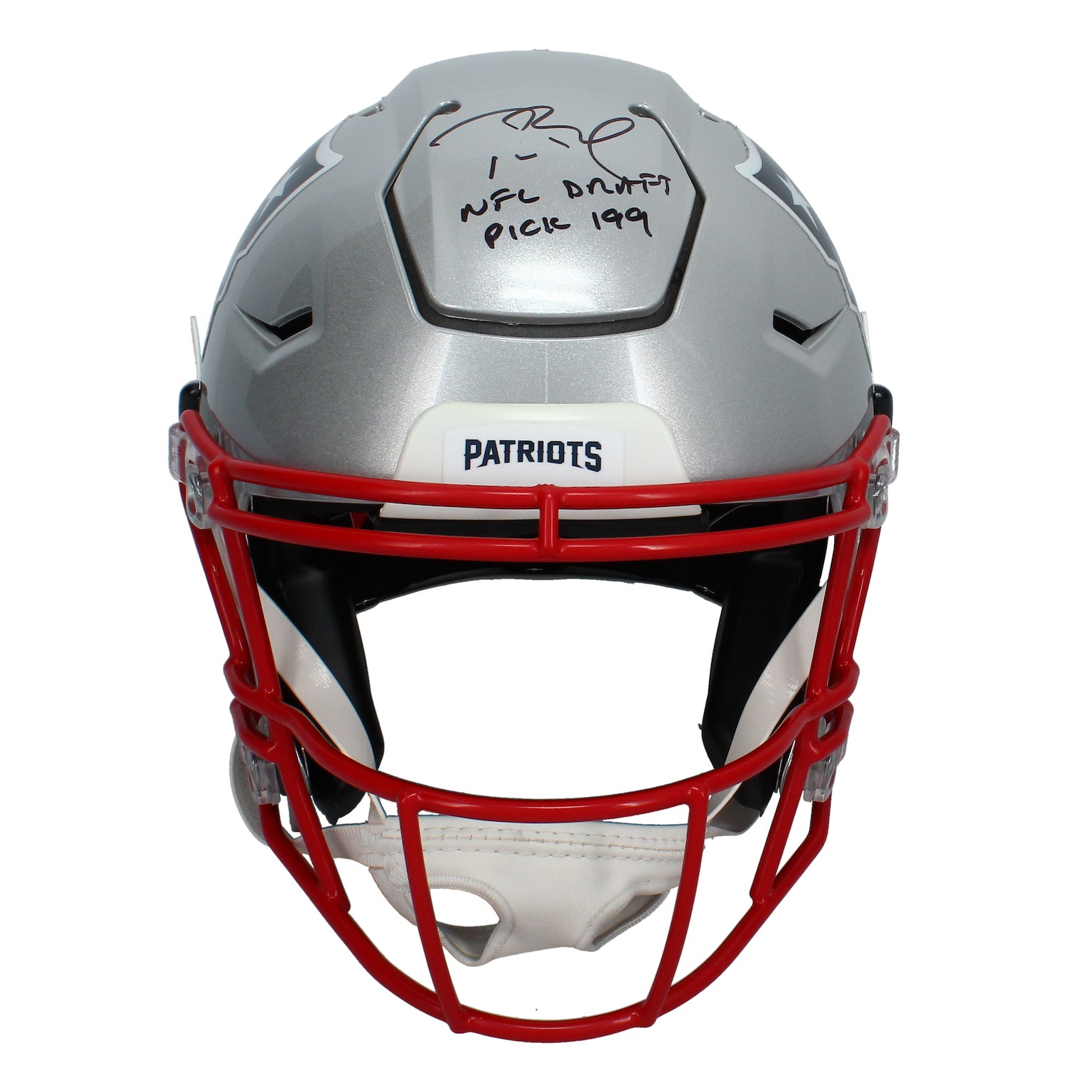 Tom Brady Autographed "NFL Draft Pick 199" Speed Flex Helmet Fanatics LE 1/50