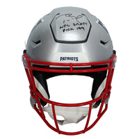 Tom Brady Autographed "NFL Draft Pick 199" Speed Flex Helmet Fanatics LE 1/50