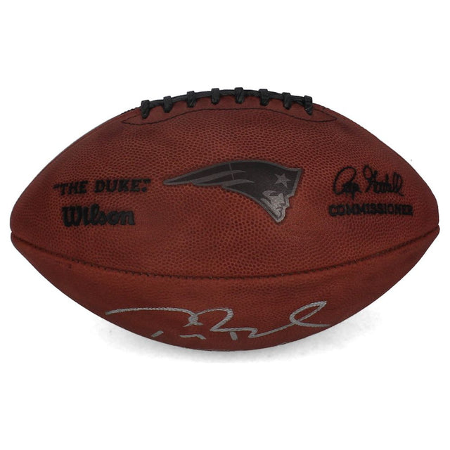 Tom Brady Autographed Lets Go Metallic Patriots Logo Football Fanatics LE 12/12