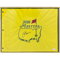 Jack Nicklaus Autographed 2016 Masters Flag Custom 37" x 28" Framed Display w/ Photos JSA