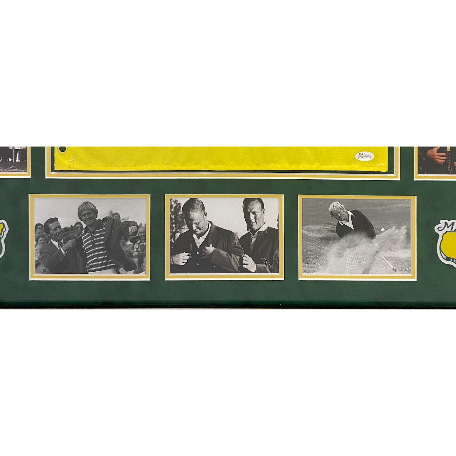 Jack Nicklaus Autographed 2016 Masters Flag Custom 37" x 28" Framed Display w/ Photos JSA