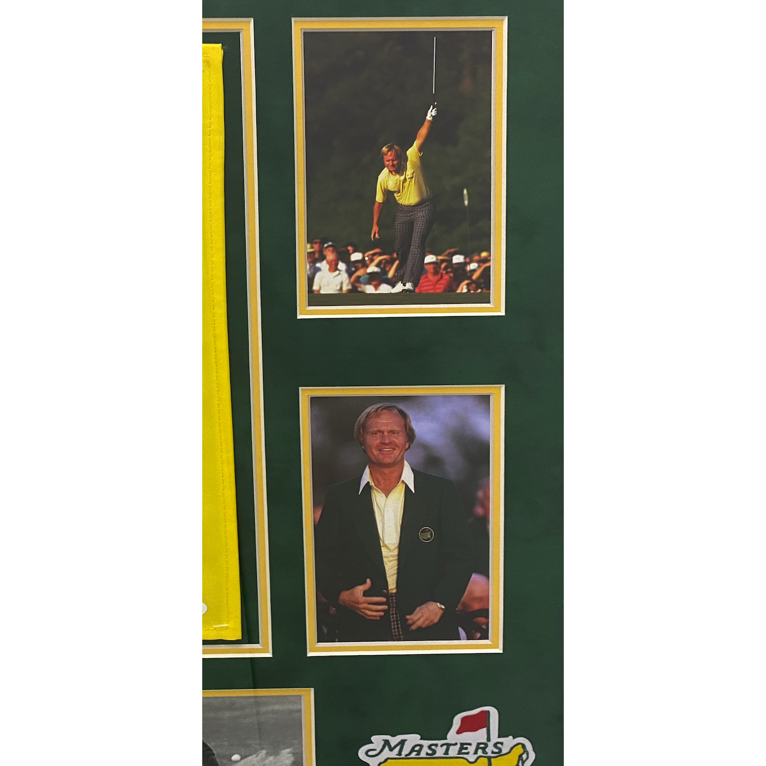 Jack Nicklaus Autographed 2016 Masters Flag Custom 37" x 28" Framed Display w/ Photos JSA