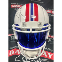 Tom Brady Autographed Patriots Throwback Authentic Speed Helmet with Visor Fanatics