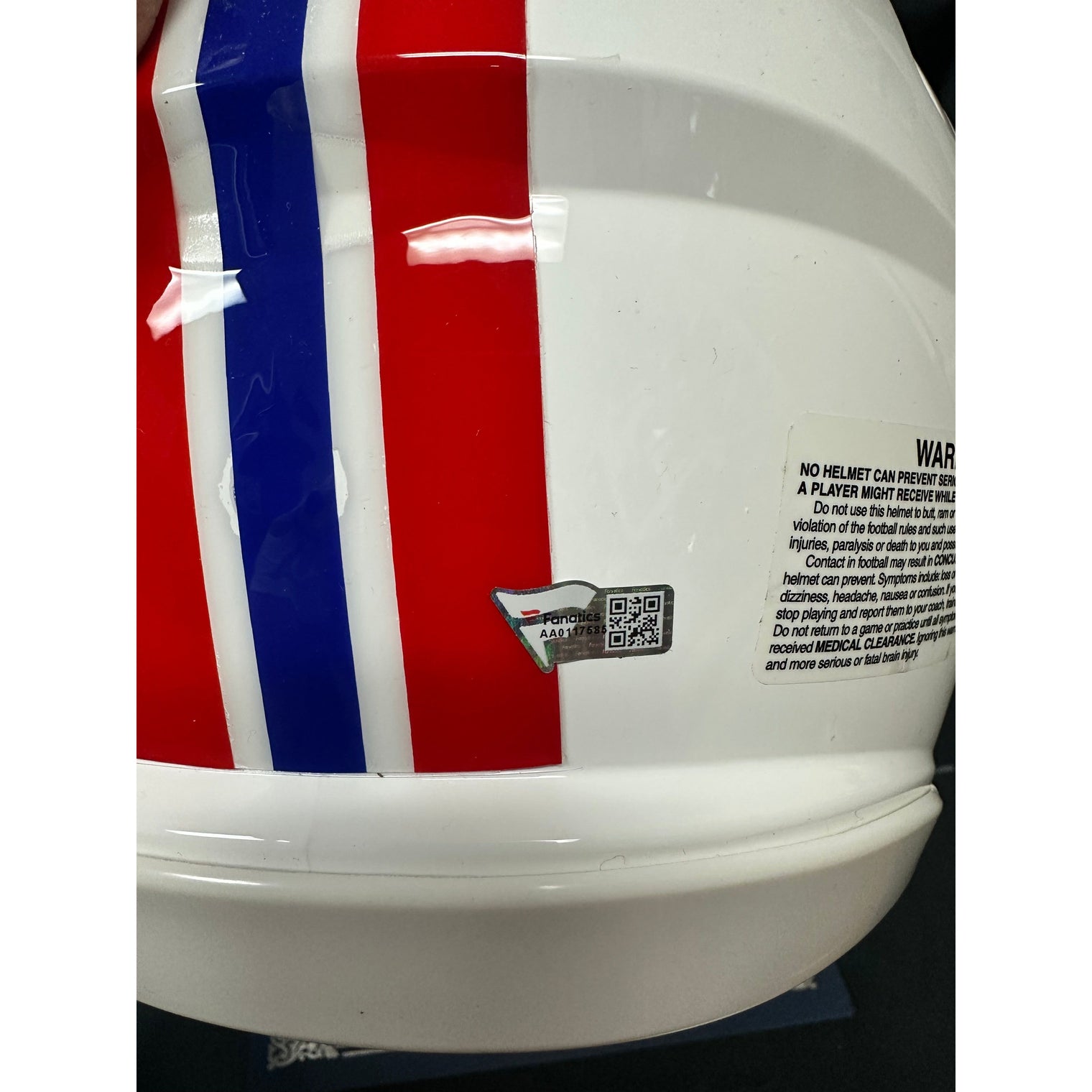 Tom Brady Autographed Patriots Throwback Authentic Speed Helmet with Visor Fanatics