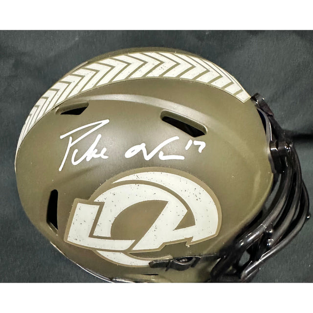 Puka Nacua Autographed Rams STS Mini Helmet Beckett