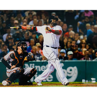 DAVID ORTIZ Boston Red Sox Autographed 16" x 20" Swinging Photograph with "HOF 22" Inscription FANATICS