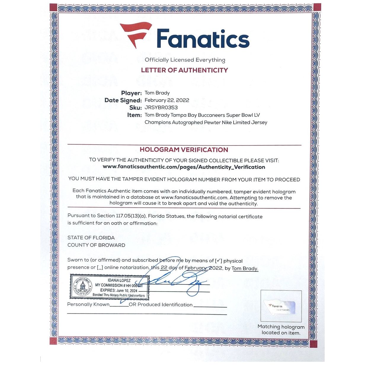 TOM BRADY Autographed Tampa Bay Buccaneers Pewter Nike Limited Jersey FANATICS