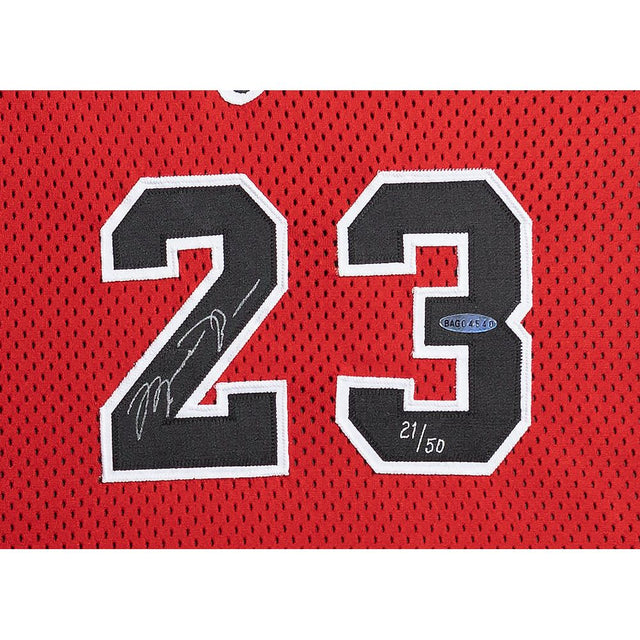 MICHAEL JORDAN Autographed Chicago Bulls Original Champion Rookie Jersey UDA LE 21/50