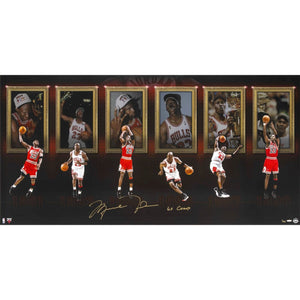 Michael Jordan Autographed "6x Champ" Chicago Bulls 60" x 30" Photo UDA LE 1/123