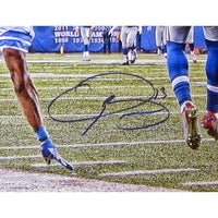 ODELL BECKHAM JR. Signed New York Giants Metallic Paper Photo LE of 113 STEINER