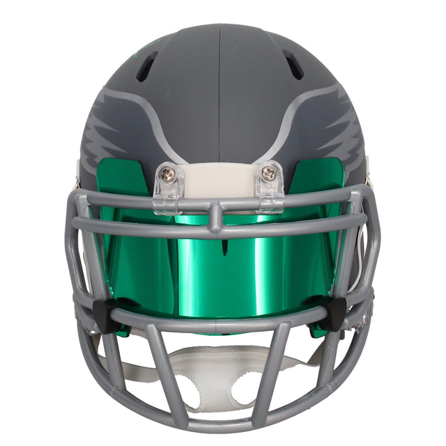 Randall Cunningham Autographed Eagles Slate Mini Speed Helmet w/ Visor Beckett