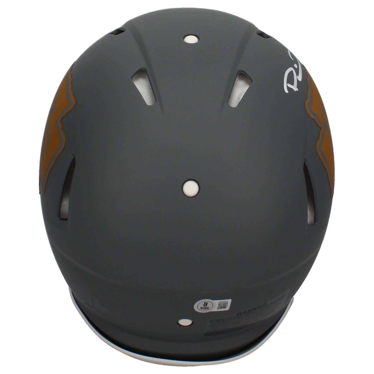 Patrick Mahomes Autographed Chiefs Slate Authentic Speed Helmet Beckett