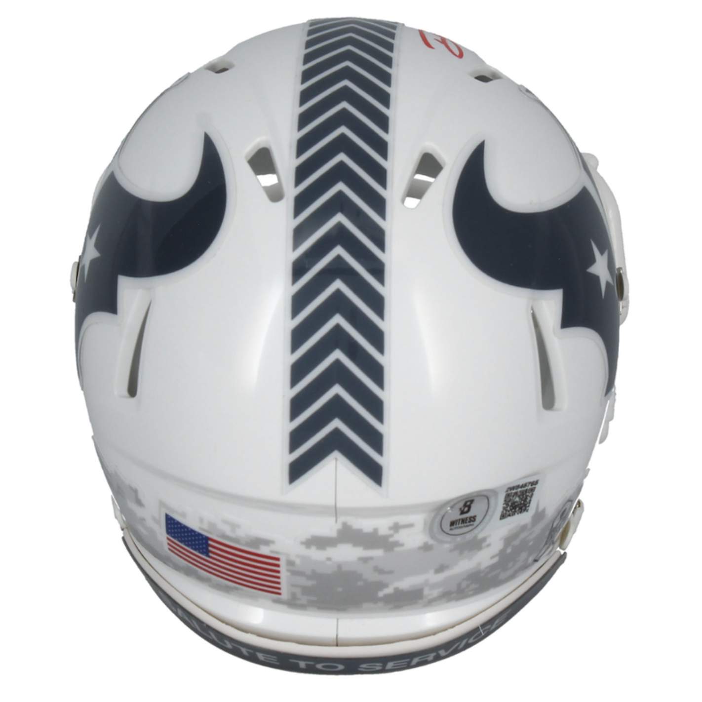 Dalton Schultz Autographed (Red Ink) Texans 2024 STS Mini Speed Helmet Beckett