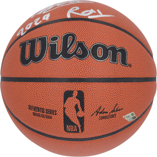 Victor Wembanyama Autographed "2024 ROY" San Antonio Spurs Wilson Basketball Fanatics