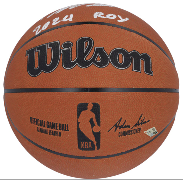 Victor Wembanyama Autographed "2024 ROY" San Antonio Spurs Wilson Basketball Fanatics