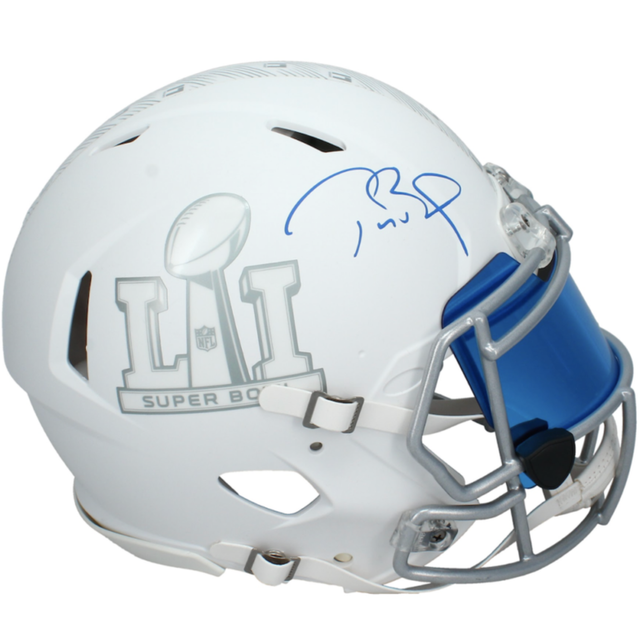 Tom Brady Autographed Patriots SB 51 Logo Authentic Helmet w/ Visor Fanatics