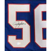 Lawrence Taylor of the New York Giants Autographed Custom #56 Jersey Beckett