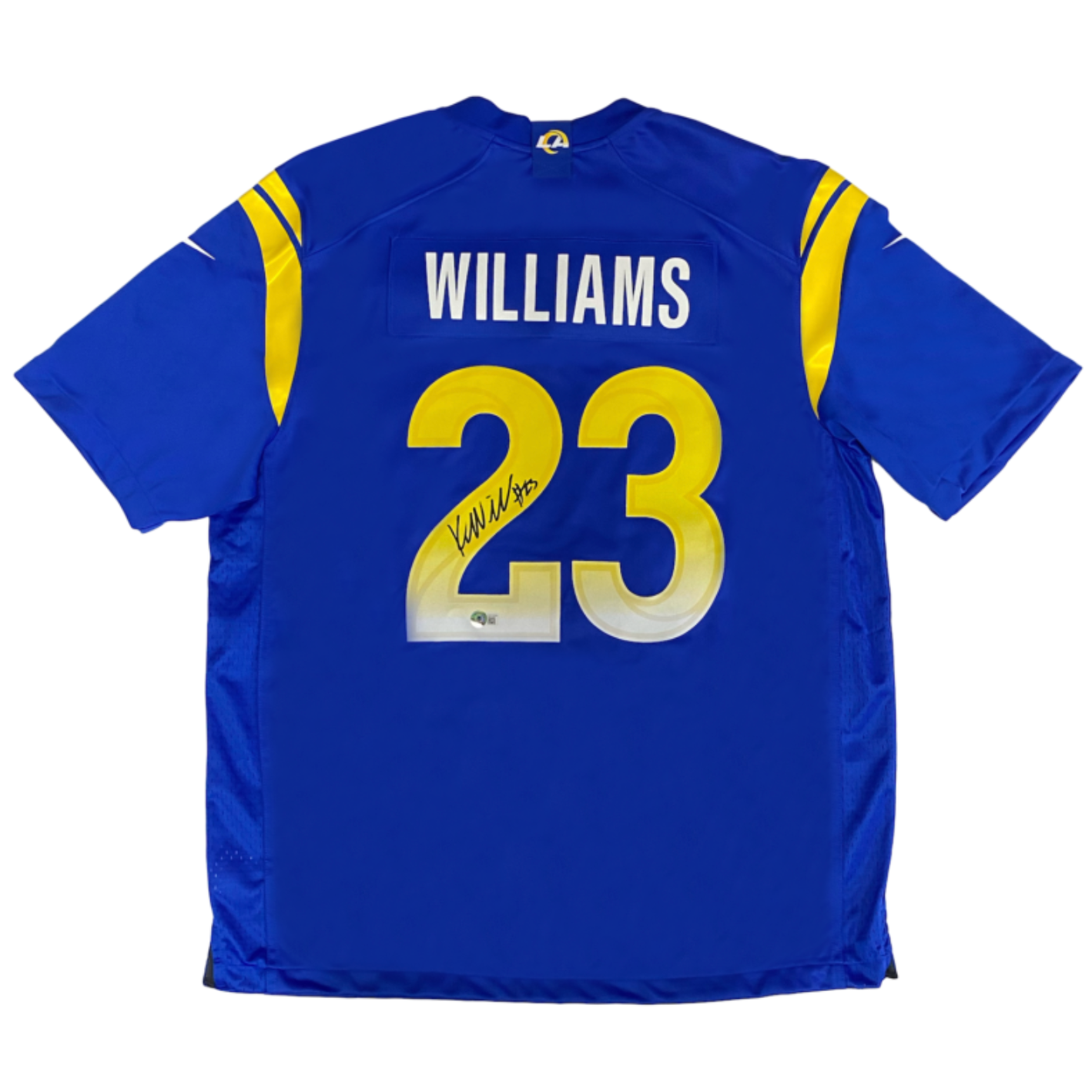 Kyren Williams Autographed Nike Los Angeles Rams Blue Game Jersey Beckett