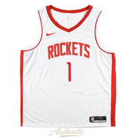 Amen Thompson Autographed Houston Rockets White Swingman Jersey Panini