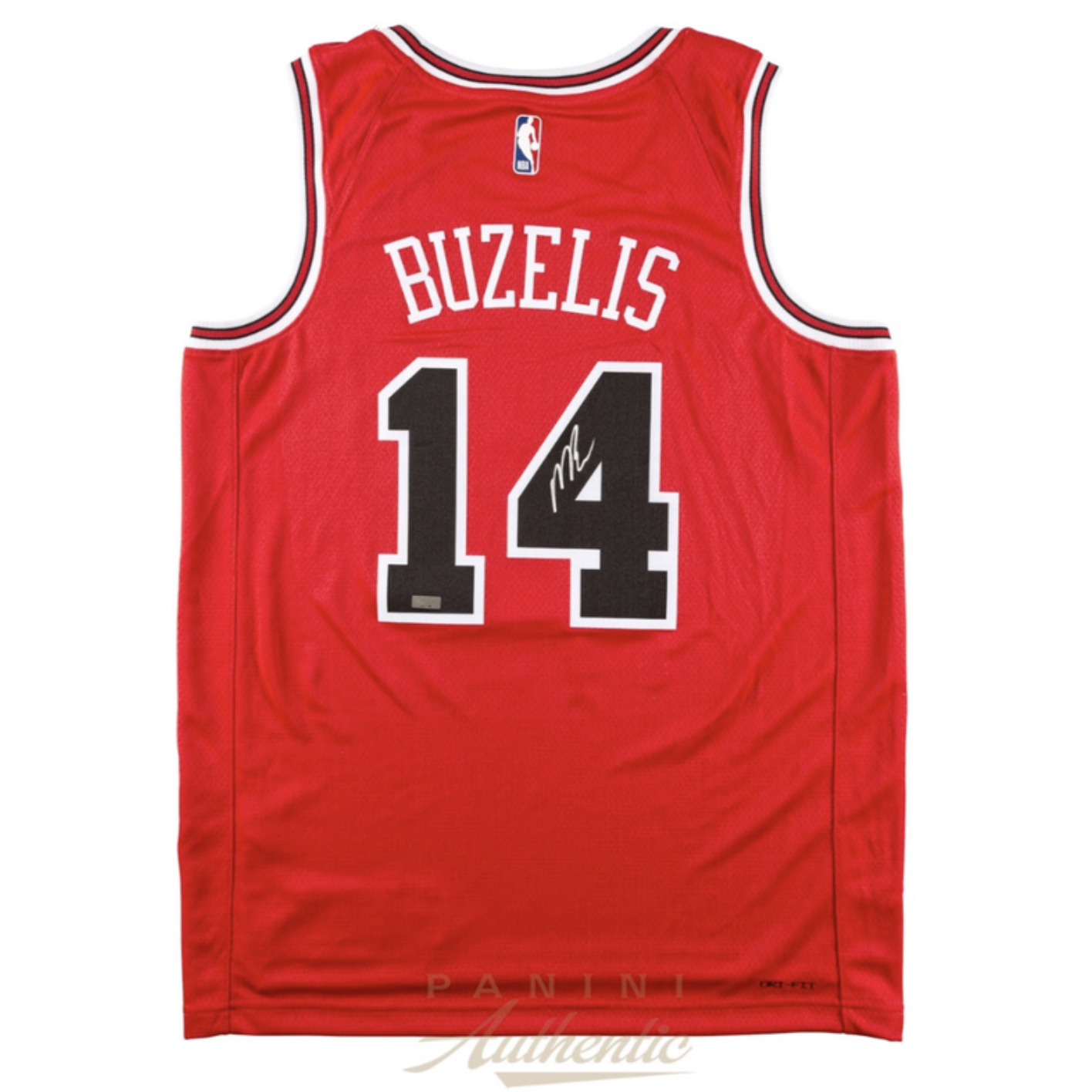 Matas Buzelis Autographed Chicago Bulls Red Icon Edition Swingman Jersey Panini