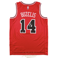 Matas Buzelis Autographed Chicago Bulls Red Icon Edition Swingman Jersey Panini