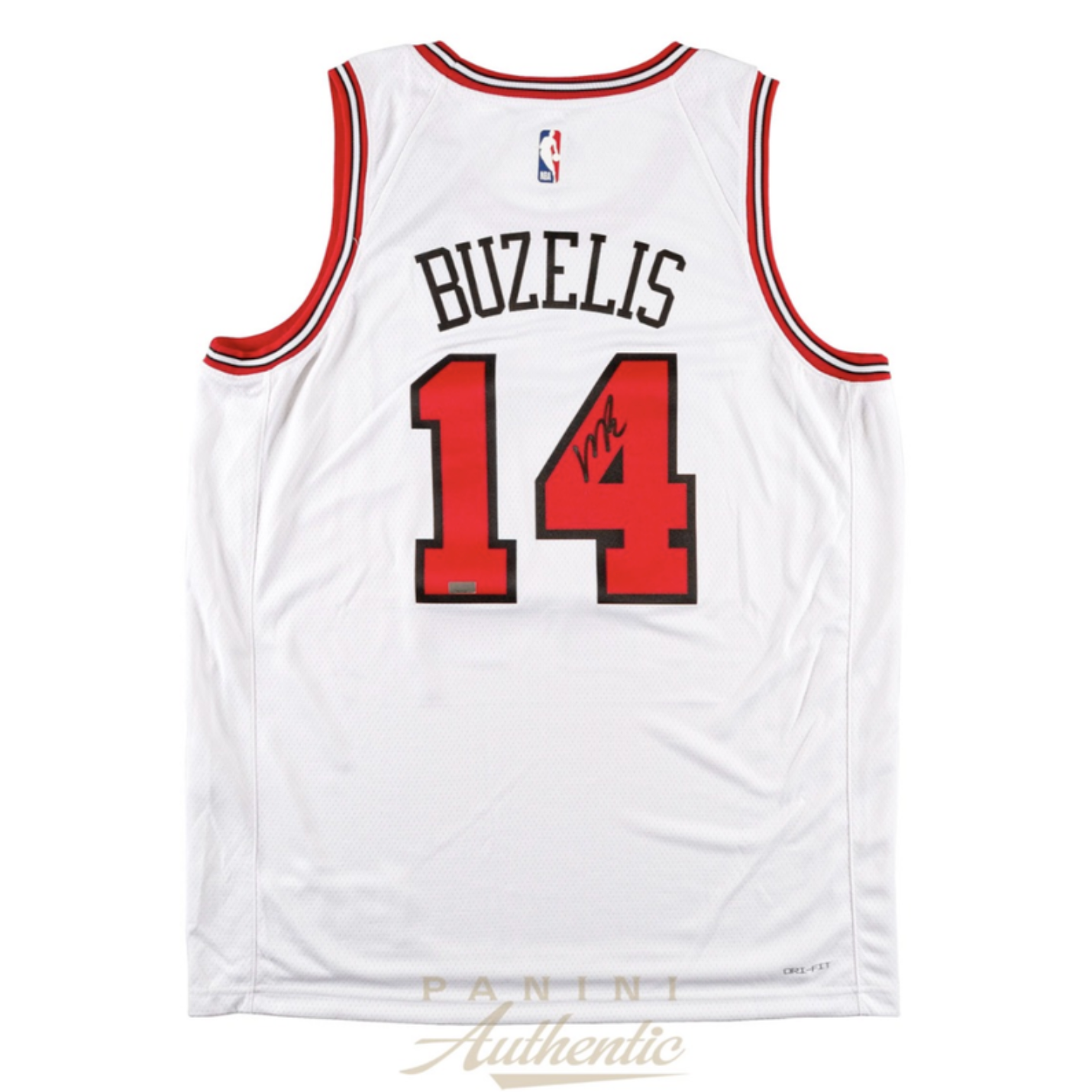 Matas Buzelis Autographed Chicago Bulls White Association Edition Jersey Panini