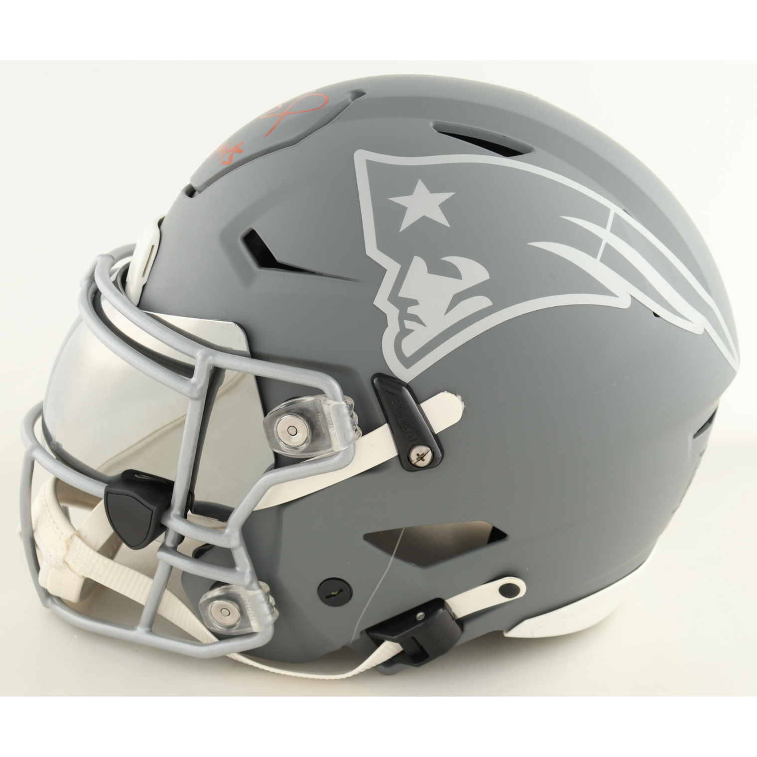 Tom Brady Autographed "6x Champs" Patriots Slate SpeedFlex Helmet Fanatics LE 25