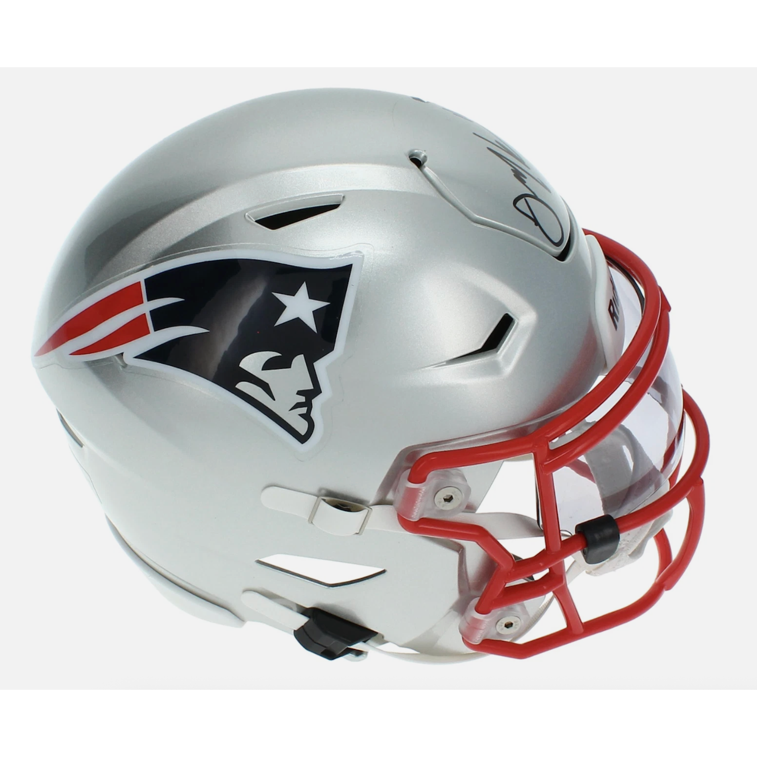 Julian Edelman Autographed Patriots Mid-Size Speedflex MIDI Helmet JSA