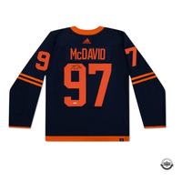 Connor McDavid Autographed 2024 Edmonton Oilers Adidas Dark Blue Alternate Jersey UDA